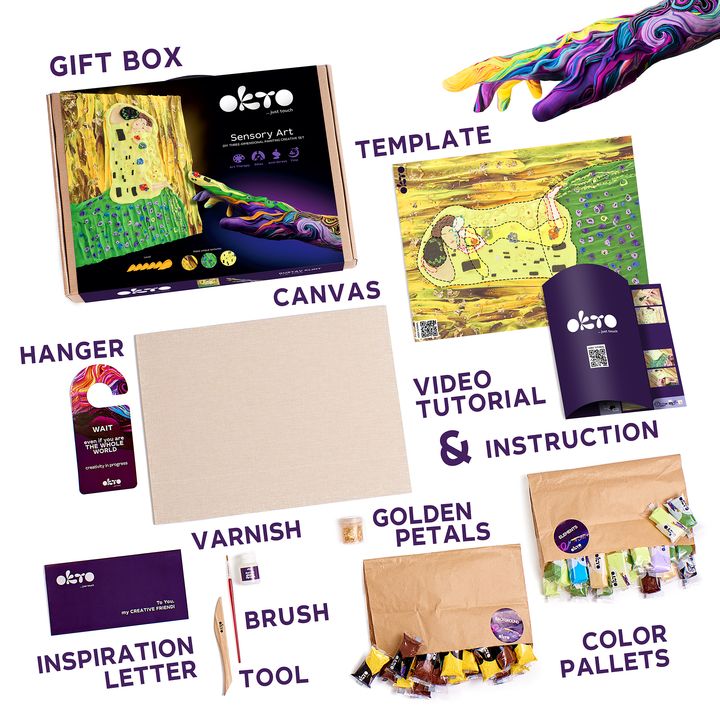 OKTO Kreativni 3D set Poljub 30 x 40 cm