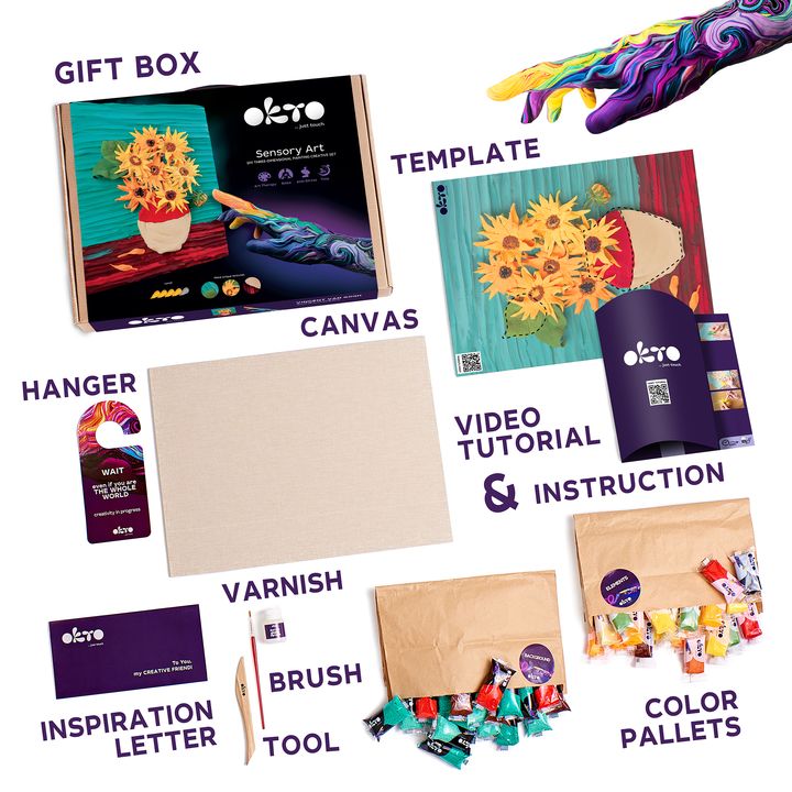 OKTO Kreativni 3D set Sončnice 30 x 40 cm