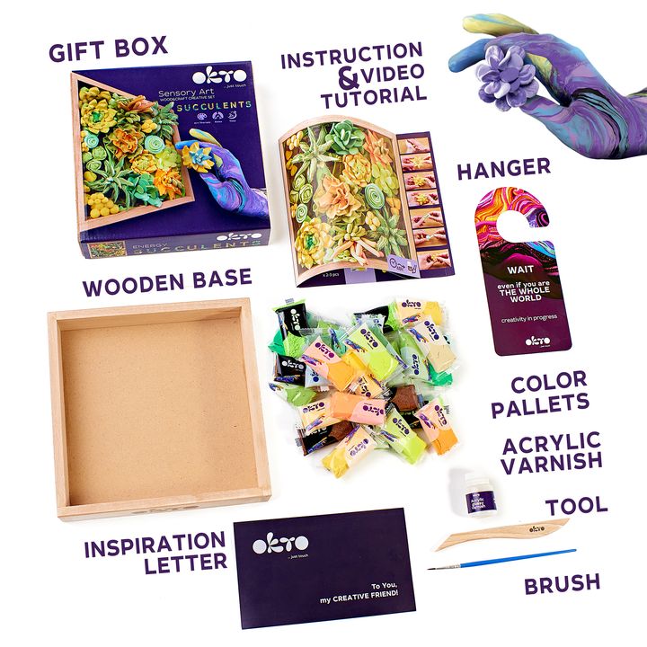 OKTO Set za modeliranje sukulentov 21 x 21 cm ENERGIA