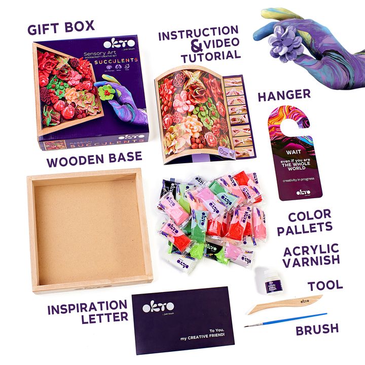 OKTO Set za modeliranje sukulentov 21 x 21 cm ŽELJA