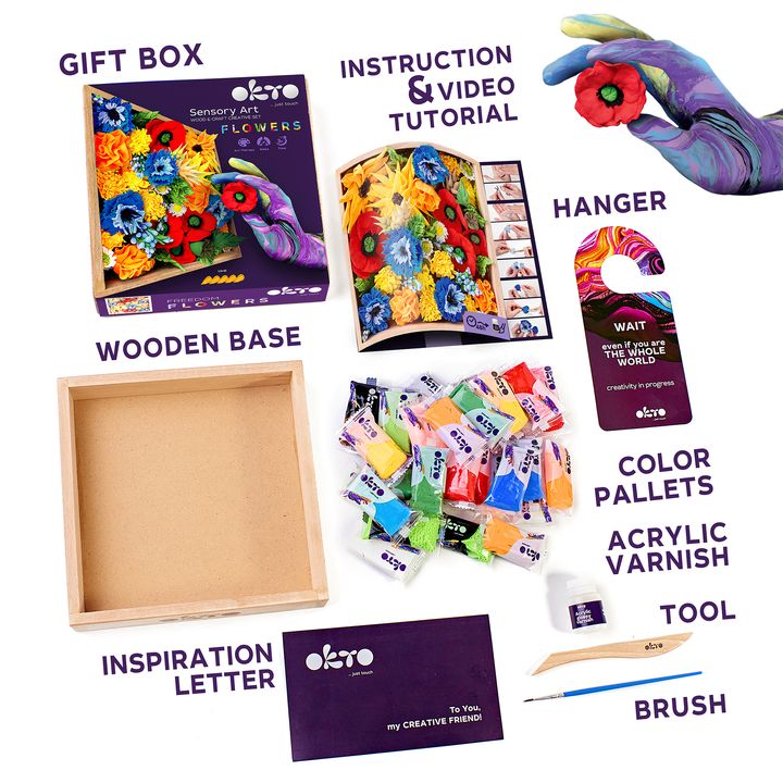 OKTO modelarski set v lesenem okvirju 21 x 21 cm SLOBODA