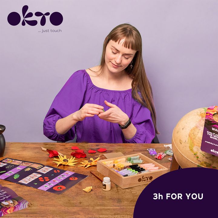 OKTO modelarski set v lesenem okvirju 21 x 21 cm SLOBODA