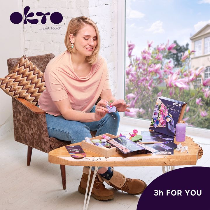 OKTO modelarski set v lesenem okvirju 21 x 21 cm INSPIRACIJA