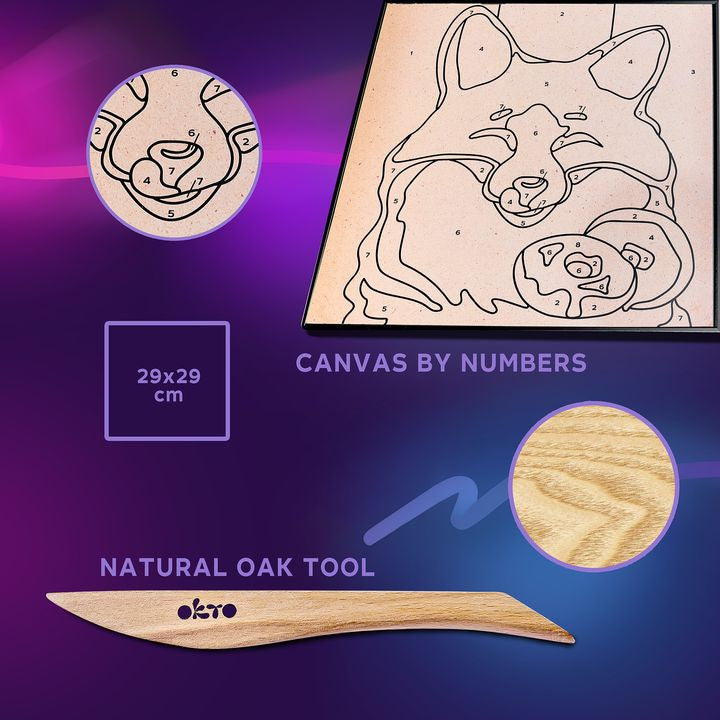 OKTO slika s samoporjavitveno maso 30 x 30 cm Fox