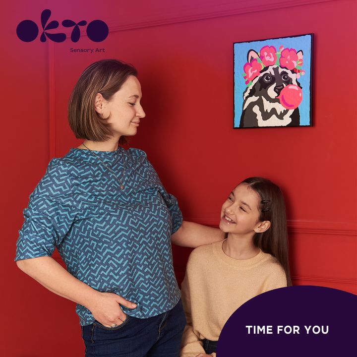 OKTO samoporjavitvena slika 30 x 30 cm Medvedek