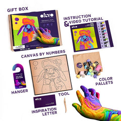 OKTO slika s samoporjavitveno maso 30 x 30 cm Zajec