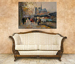 Slika na platnu PRODAJALCI KNJIGE OB SEINI - Edouard Leon Cortes REP030