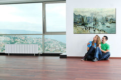 Platneni tisk RIBIČI, KI ZAPUŠČAJO PRISTANIŠČE LE HAVRE – Claude Monet | različne velikosti