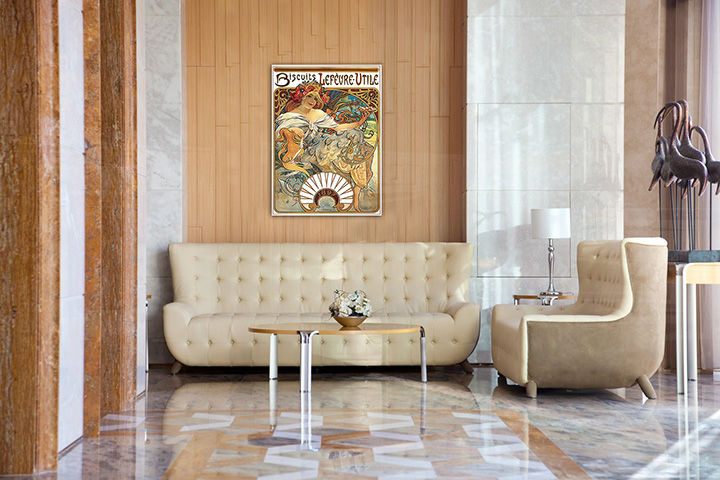 Slika na platnu PIŠKOTI LEFEVRE-UTILE – Alfons Mucha | različne velikosti