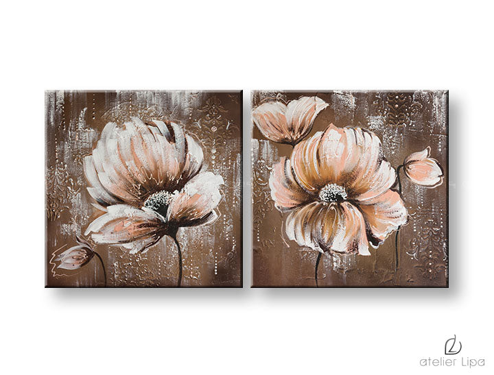 Avtorska reprodukcija na platnu CVETJE Popust 60 % 160x80 cm