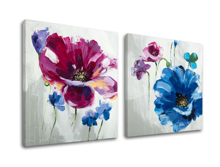 Avtorska reprodukcija na platnu FLOWERS 100X50 cm