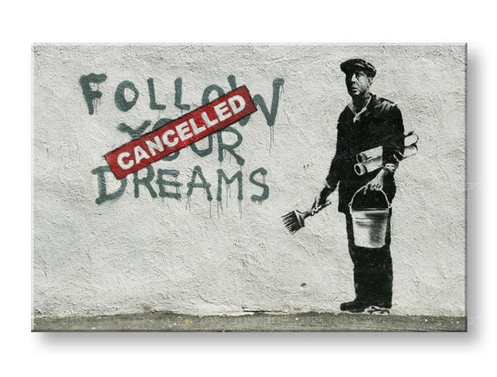 Slika na platnu STREET ART – BANKSY 60x90 cm