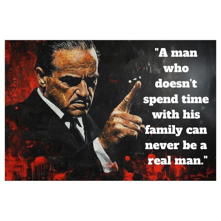 Slika THE GODFATHER na platnu | Personaliziran citat PAPILORA