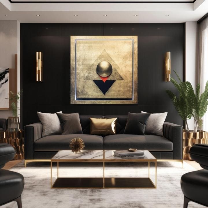 Zlati dotik na platnu Simetrija v zlatu | različne dimenzije