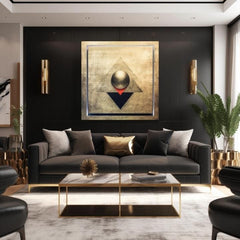 Zlati dotik na platnu Simetrija v zlatu | različne dimenzije