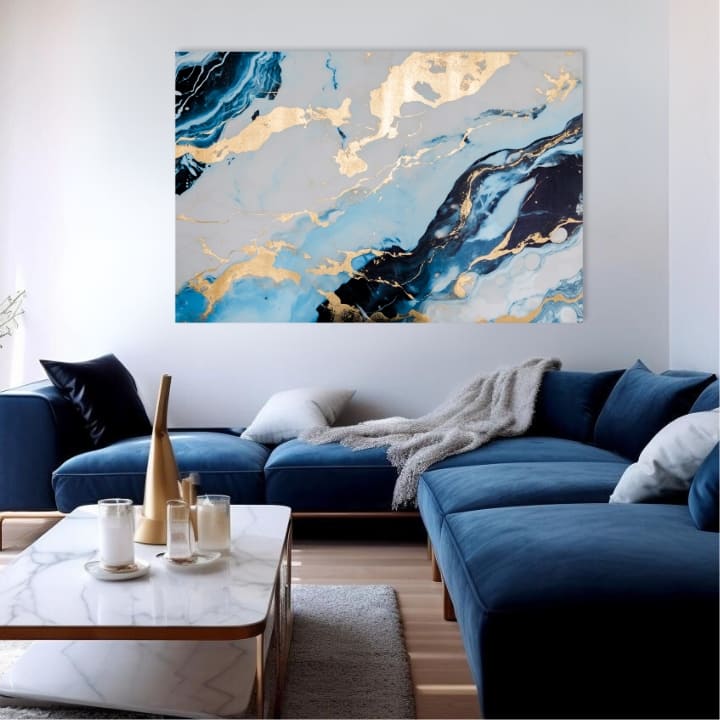 Zlati dotik na platnu Oceanska simfonija | različne dimenzije