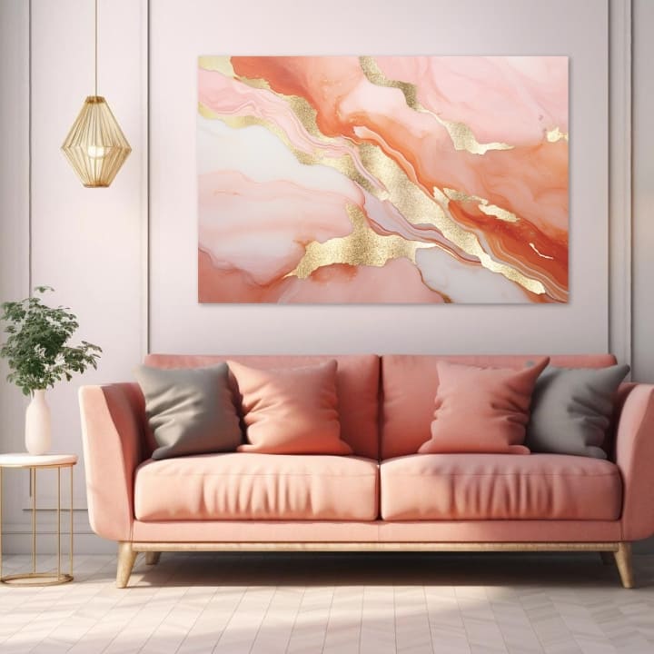 Zlati dotik na platnu Odsevi jutranjega sonca 60x90 cm