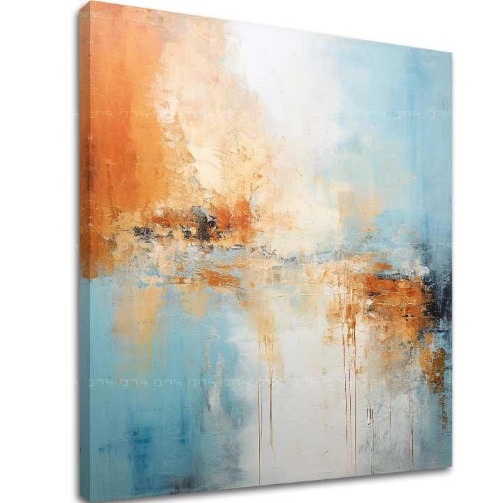 Slike z naslovom Peach Fuzz Morning Awakening 100x100 cm