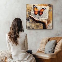 Vintage slika metulja - ljubezenska zgodba