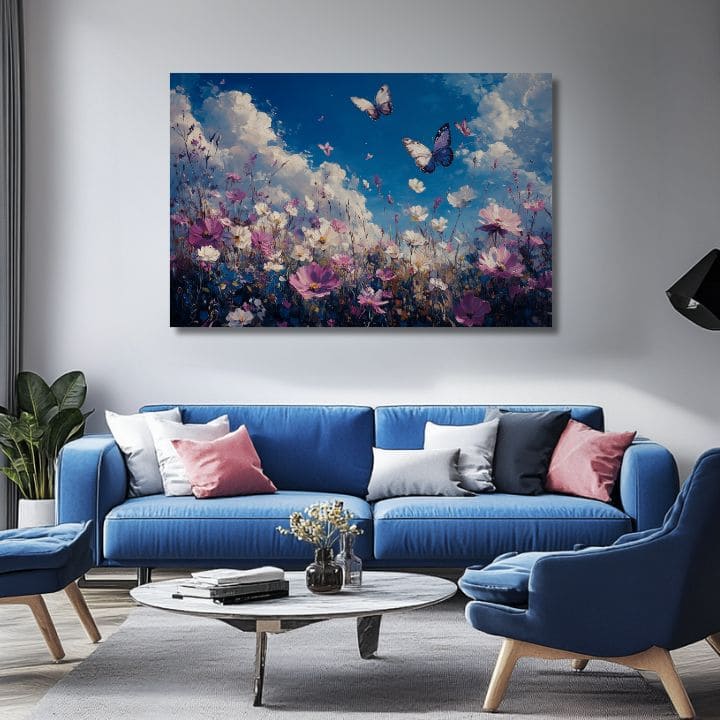 Slikanje metulja - letenje nad travnikom