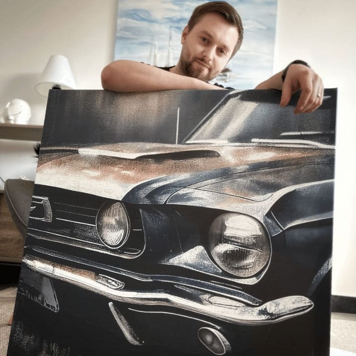 Oblikovanje dekoracije na platnu Galloping American Dream | različne dimenzije