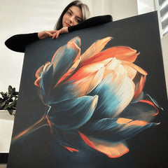 Oblikovalska dekoracija na platnu Prebujanje lepote 80x80 cm