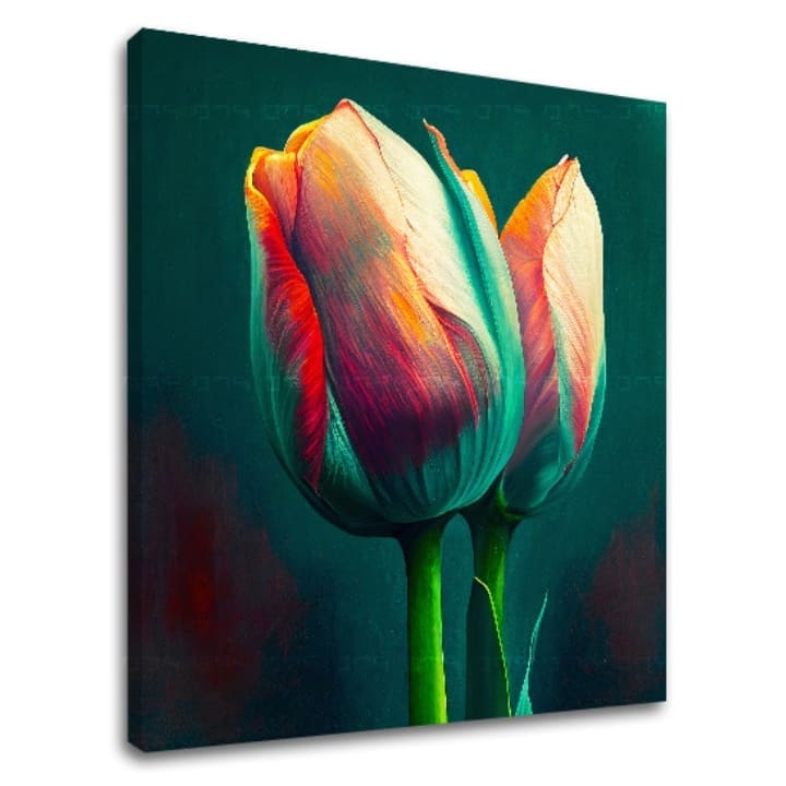 Oblikovanje dekoracije na platnu Dih pomladi na steni | različne dimenzije