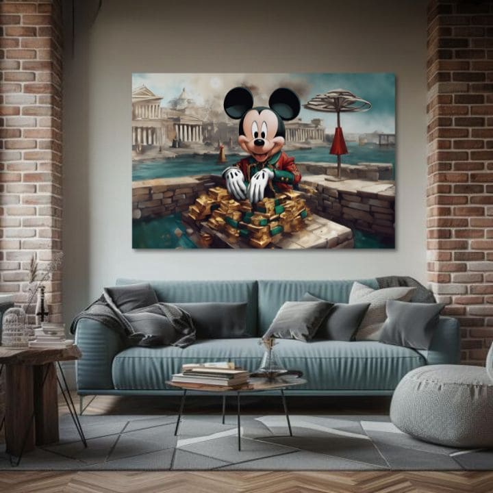 Platneni tisk - Rich Mickey Mouse | različne velikosti