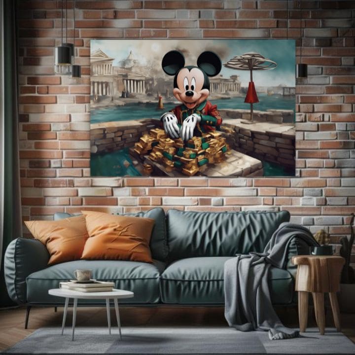 Platneni tisk - Rich Mickey Mouse | različne velikosti