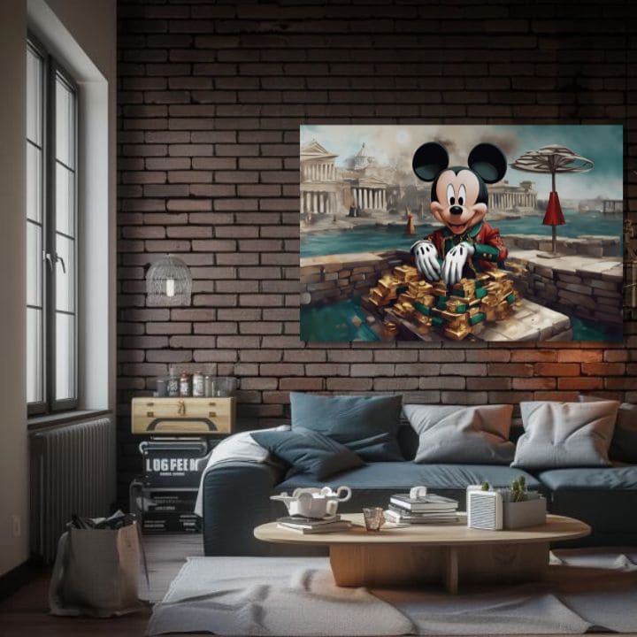 Platneni tisk - Rich Mickey Mouse | različne velikosti