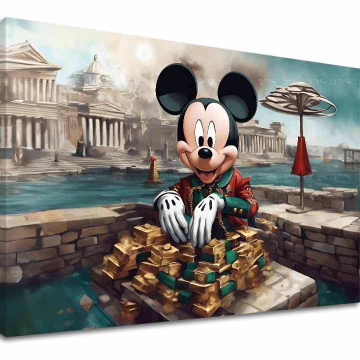 Platneni tisk - Rich Mickey Mouse | različne velikosti