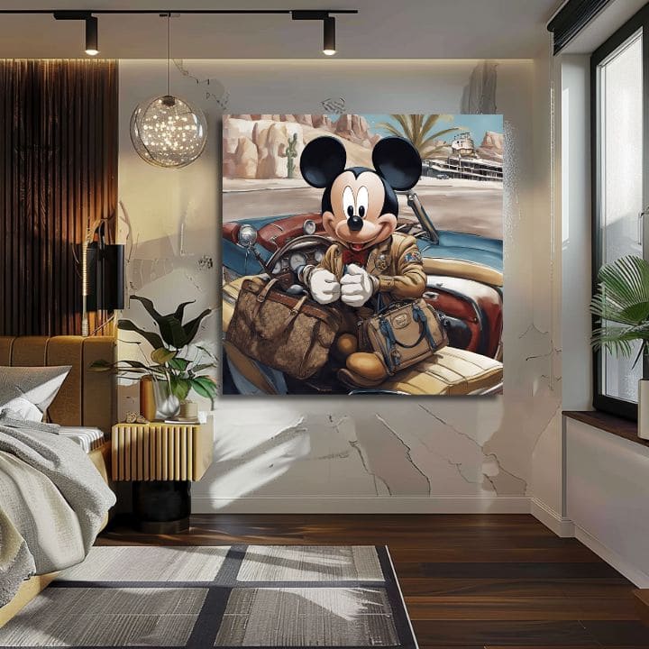 Slika na platnu - Mickey Mouse na počitnicah | različne dimenzije
