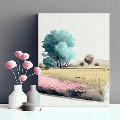 Pokrajina na platnu Pastelna ustvarjalnost v naravi | različne dimenzije