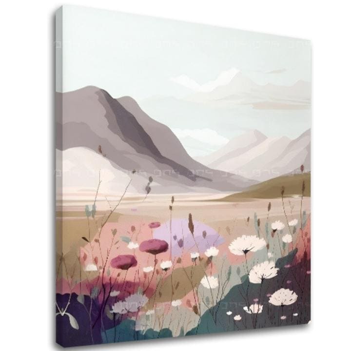 Pokrajina na platnu Dolina gora 80X80 CM