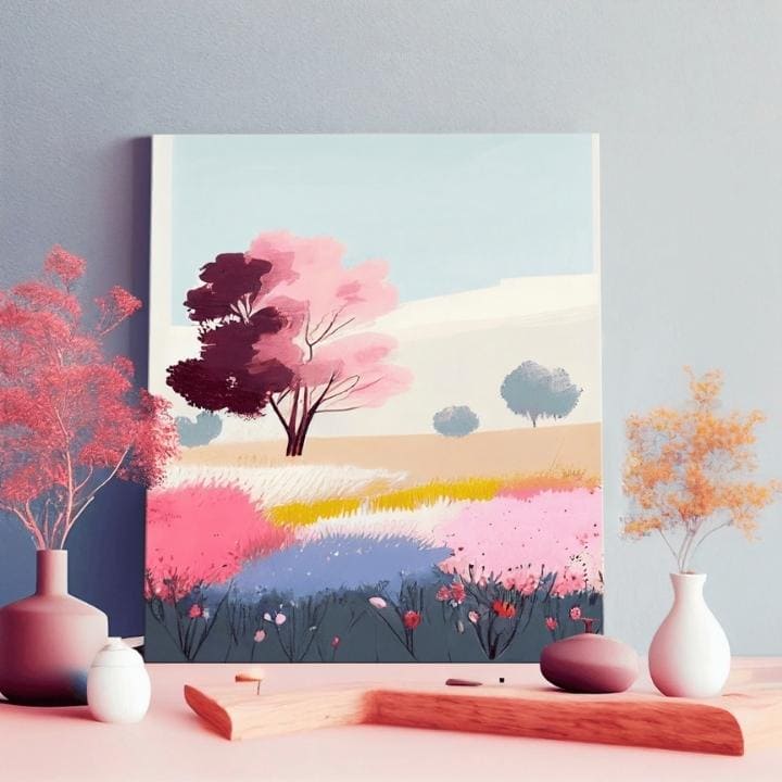 Pokrajina na platnu Svet, prepoln barv | različne dimenzije