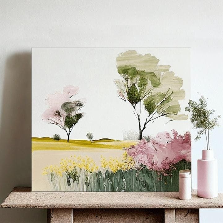 Pokrajina na platnu Poslušanje tišine pokrajine Popust 30 % 50x50 cm