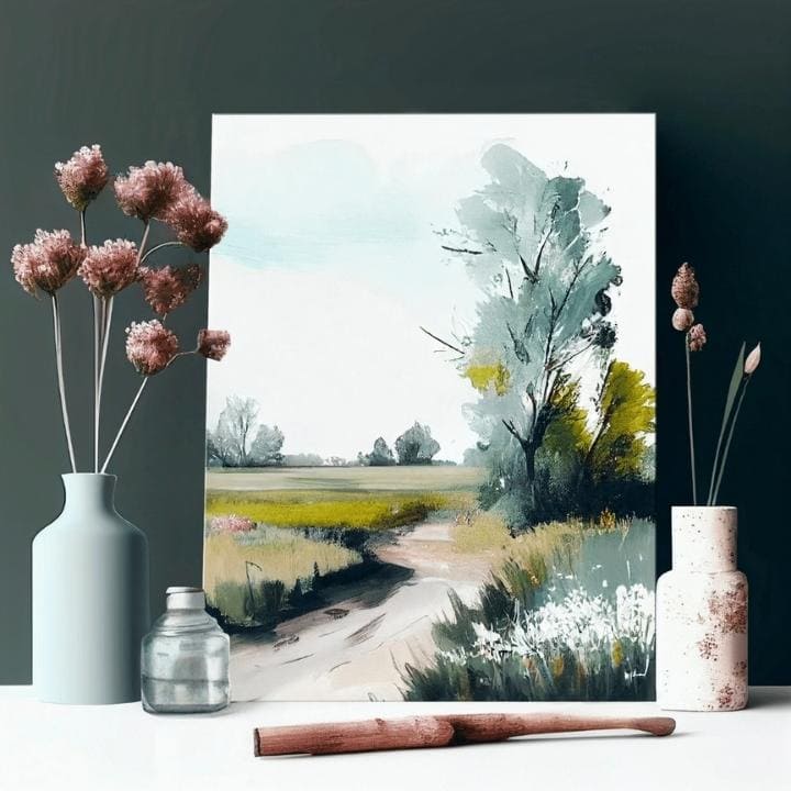 Pokrajina na platnu Pot do boljšega življenja | različne dimenzije