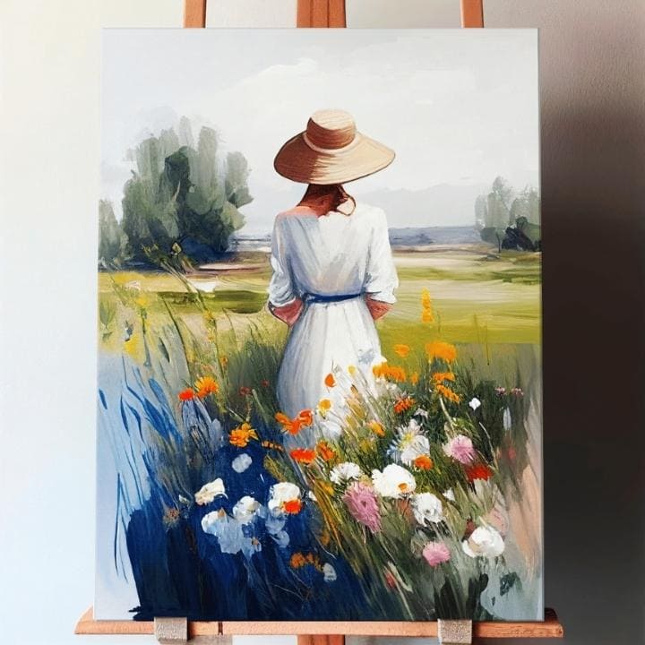 Pokrajina na platnu Iskanje tišine v naravi 70X100 cm