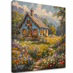 Pokrajinsko slikarstvo na platnu Poletno skrivališče