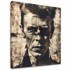 Slika Davida Bowieja na platnu - Neusmiljen pogled