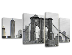 4-delna stenska poslikava MESTO / NEW YORK