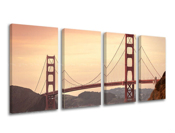 Štiridelna stenska poslikava MESTO / SAN FRANCISCO