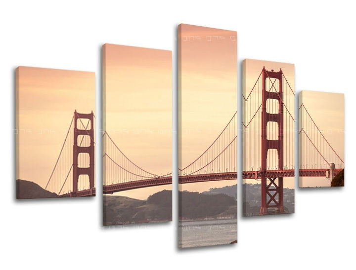 5-delna stenska poslikava MESTO / SAN FRANCISCO