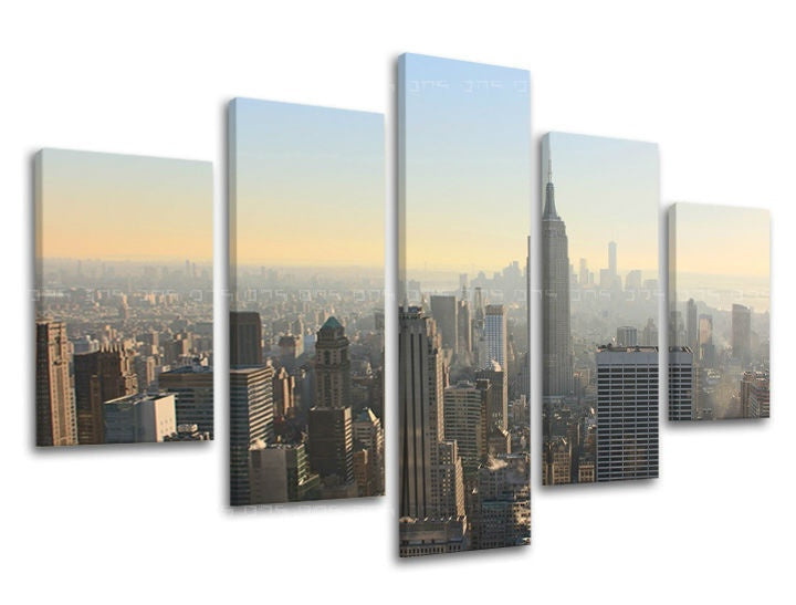 5-delna stenska poslikava MESTO / NEW YORK