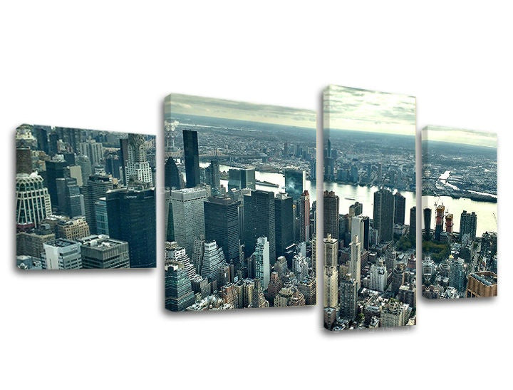 4-delna stenska poslikava MESTO / NEW YORK