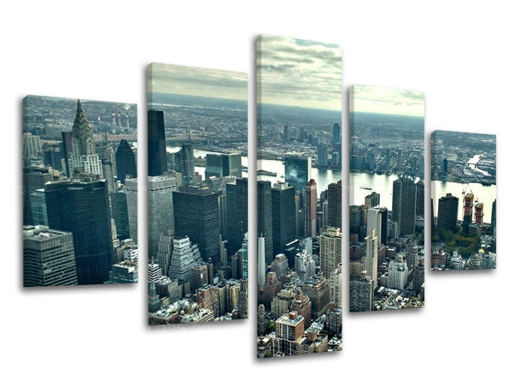 5-delna stenska poslikava MESTO / NEW YORK