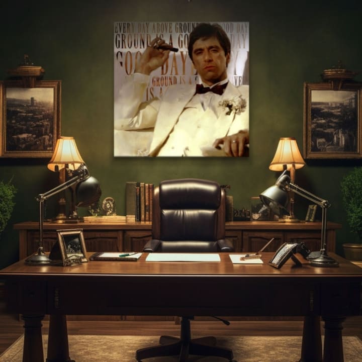 Scarface slika na platnu Vsak dan nad zemljo je dober dan | različne dimenzije