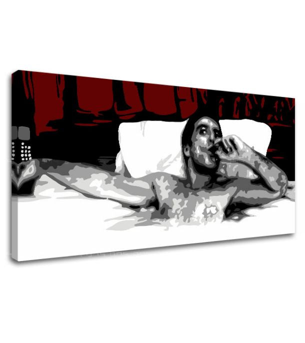 Največji gangsterji na platnu SCARFACE - TONY MONTANA s cigaro v bazenu - slika 3