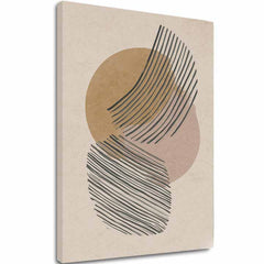 Slika na platnu Abstract Circles - Beige-Gold Design - slika 2