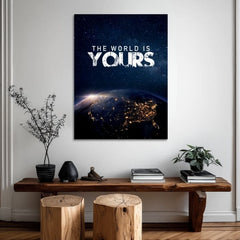 Slika na platnu THE WORLD IS YOURS - Navdihujoče okrasje - slika 3